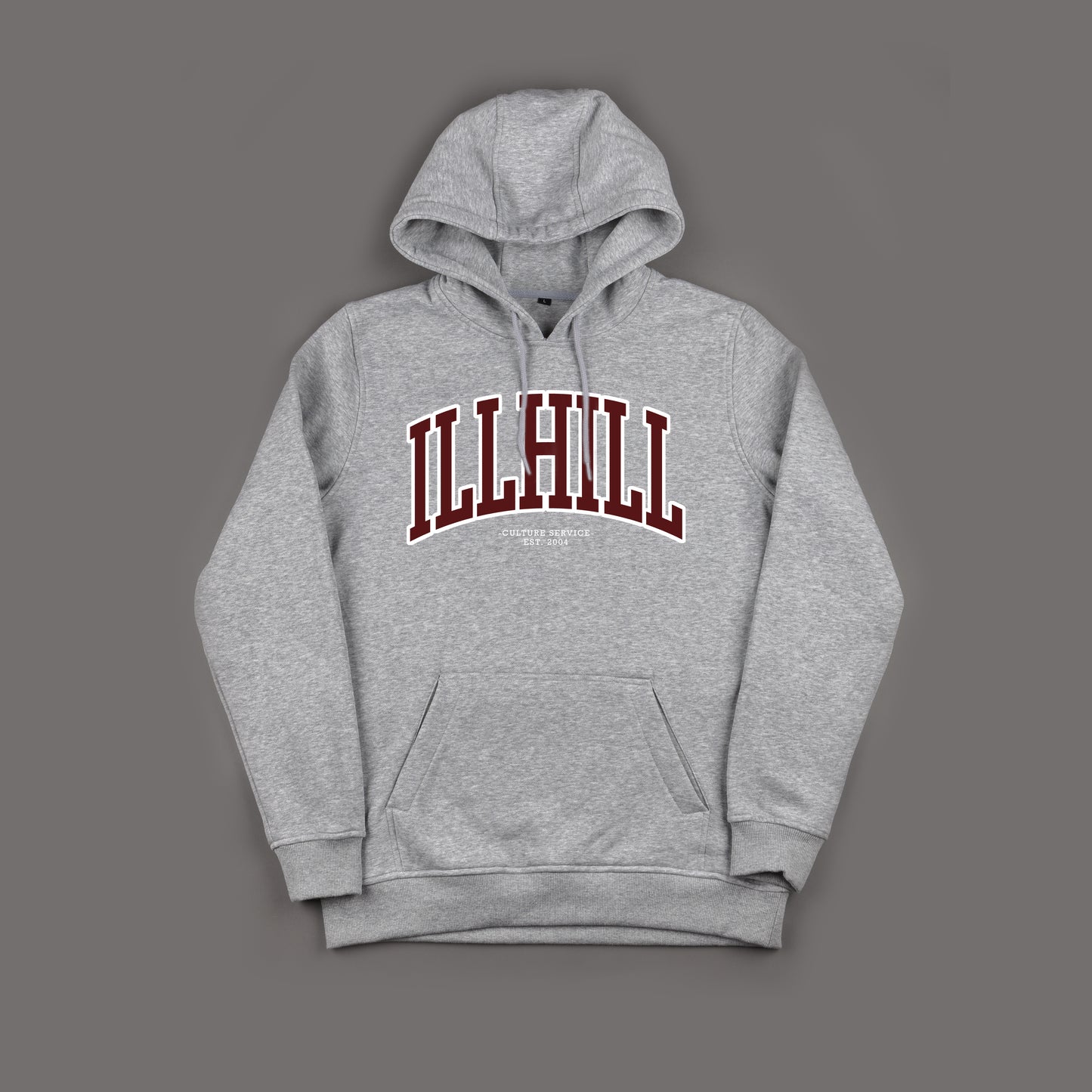 Two Tone College Hoodie Burgundy