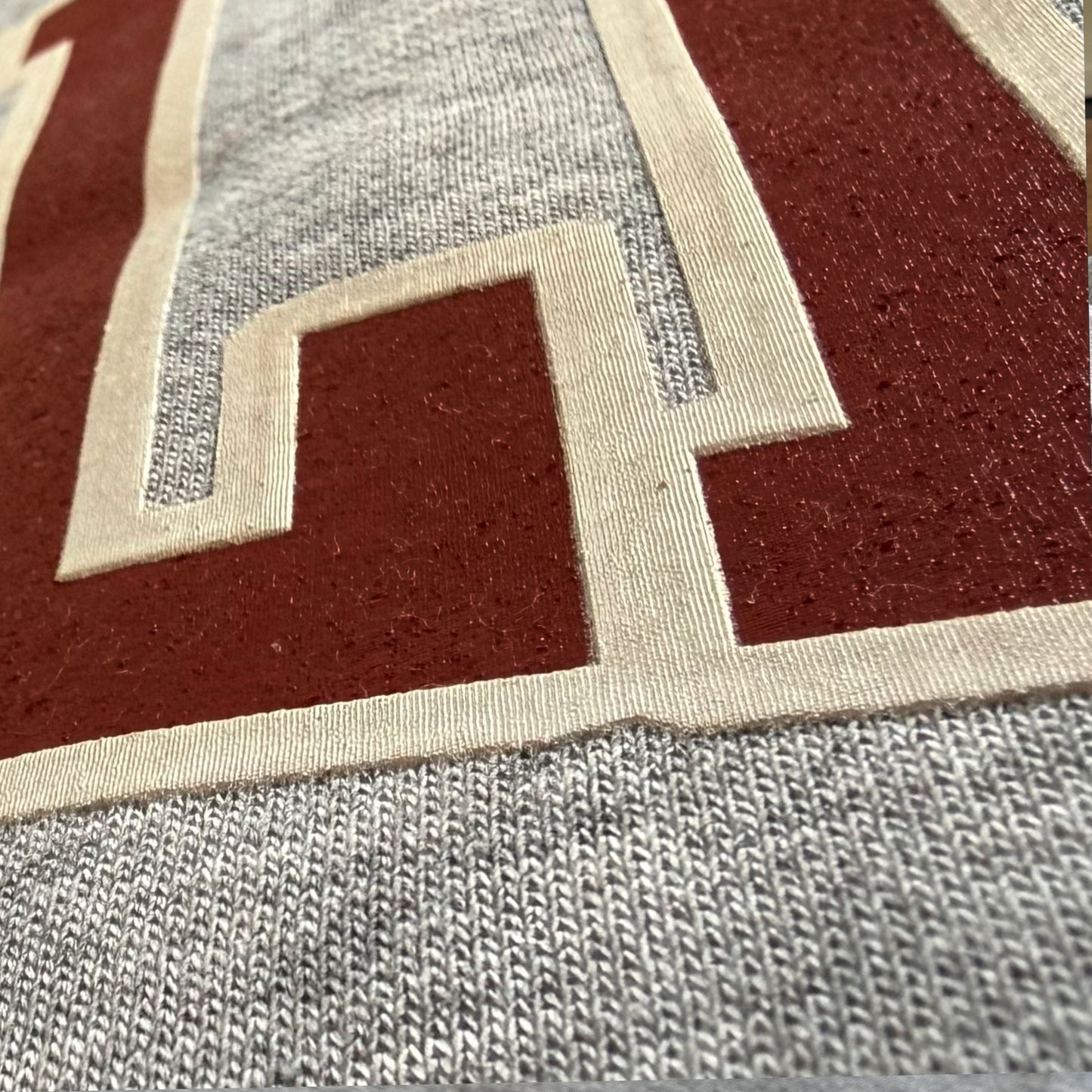 Two Tone College Hoodie Burgundy